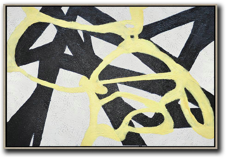 Extra Large Painting,Hand-Painted Oversized Horizontal Minimal Art On Canvas,Huge Wall Decor